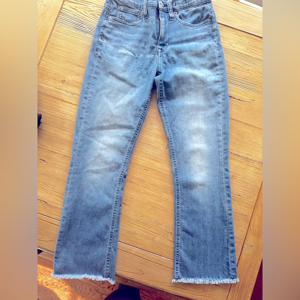 JCrew Billie Crop frayed denim